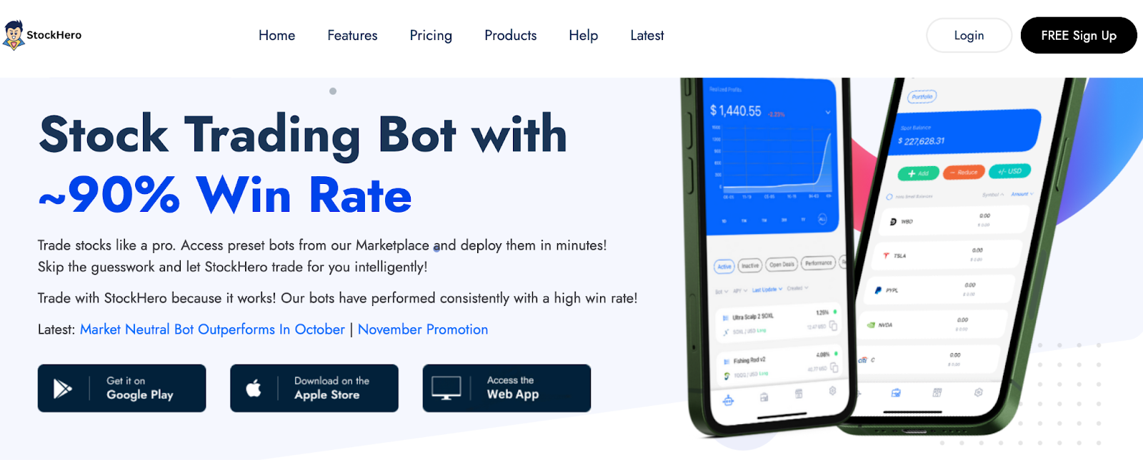StockHero AI robots for stock trading