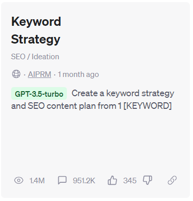Ai PRM prompt keyword strategy 