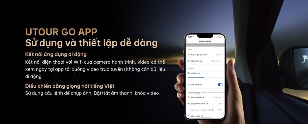 Kết nối và thiết lập dễ dàng với app Utour Go