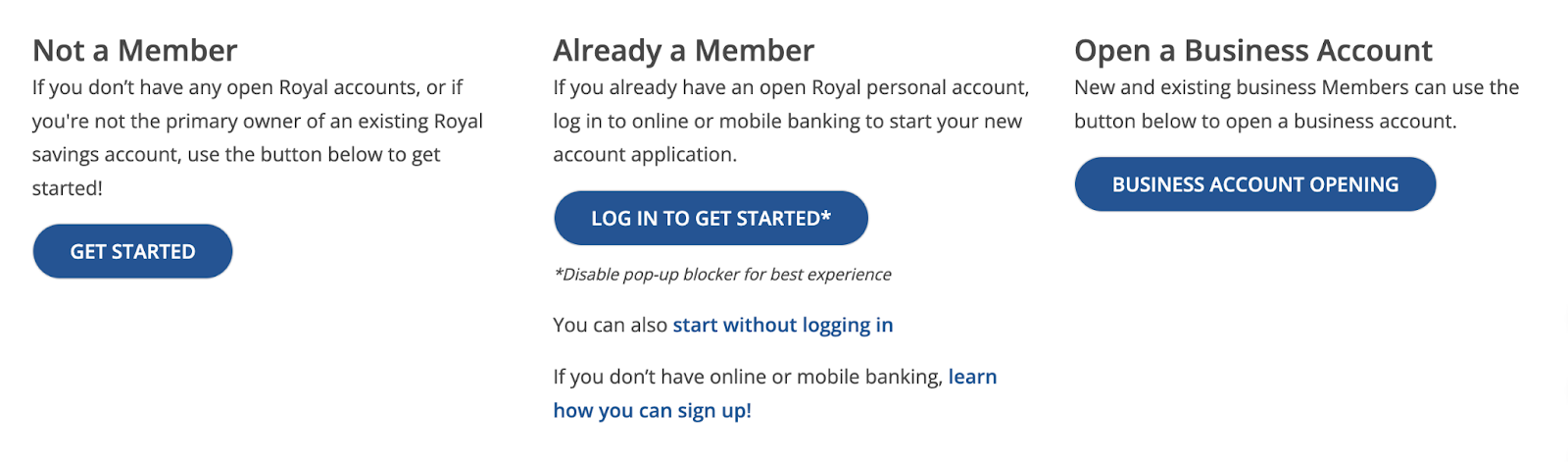 What do I need to open an account at RCU?