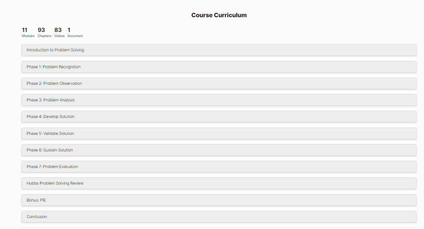 Course Curriculum