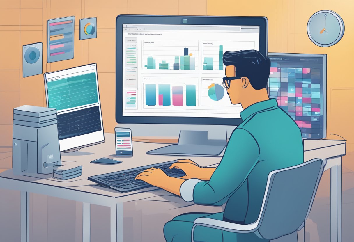 A computer analyzing data and generating predictive models for marketing automation