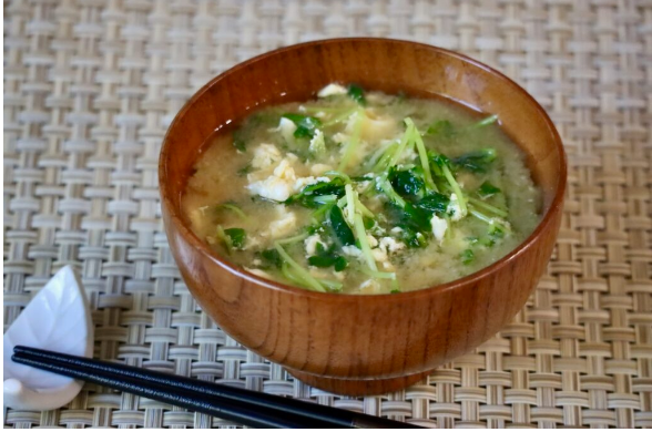 Miso Soup: A staple in Japanese cuisine, Miso soup is a simple yet flavorful broth made from miso paste and often containing tofu, seaweed, and green onions. It embodies the essence of Japanese comfort food