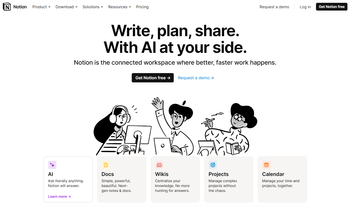 Notion: Write, plan, share. With AI at your side.