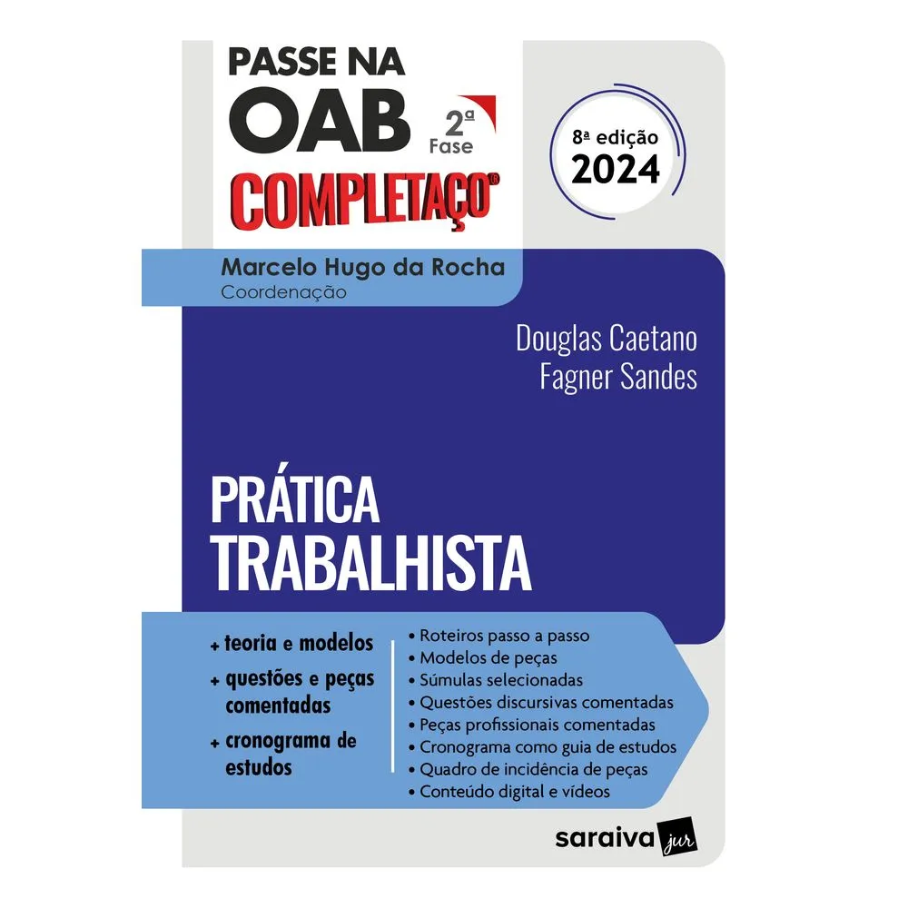 capa Passe na OAB 2ª Fase – Completaço – Prática Trabalhista – 8ª Edição