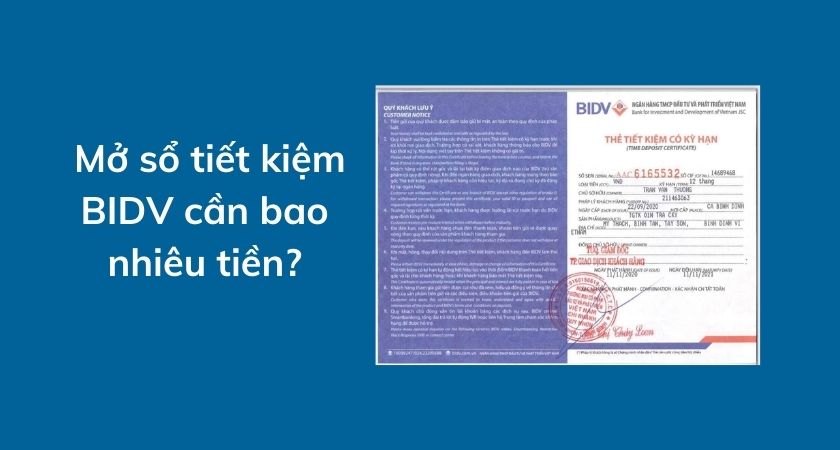 Mở sổ tiết kiệm BIDV