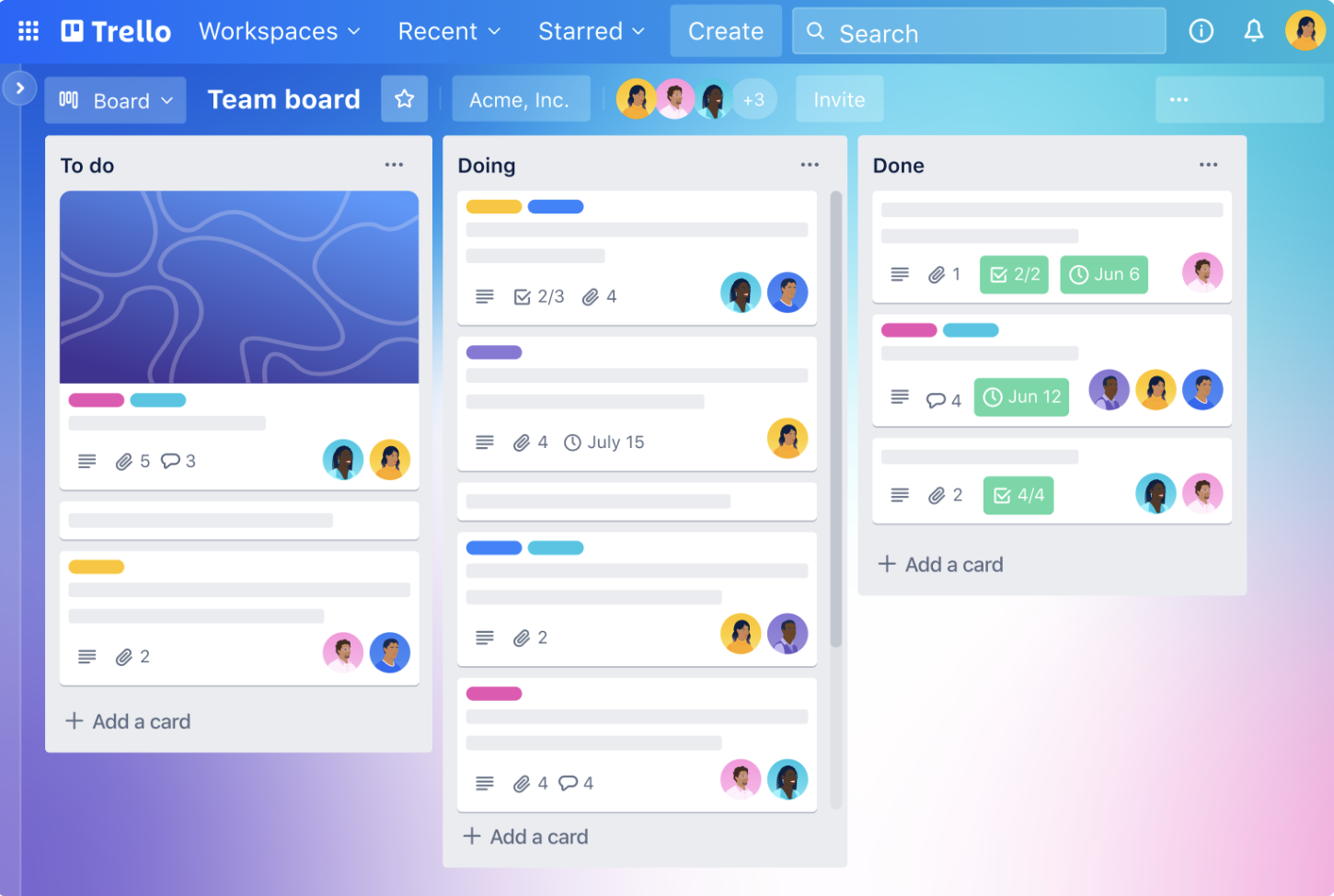 Project management tools like Trello help you organize and collaborate on projects that are part of your marketing strategy.