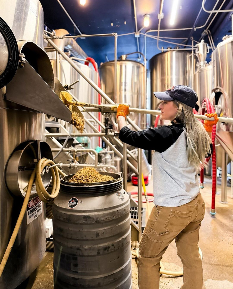 brewing beer at Jagged Mountain