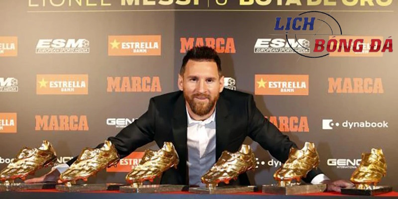 Messi đang giữ kỷ lục vô tiền khoáng hậu với 6 danh hiệu giày vàng