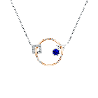Necklace dengan Berlian dan Safir MONDIAL Precious Lune