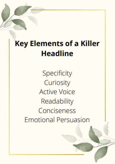 Key Elements of a Killer Headline