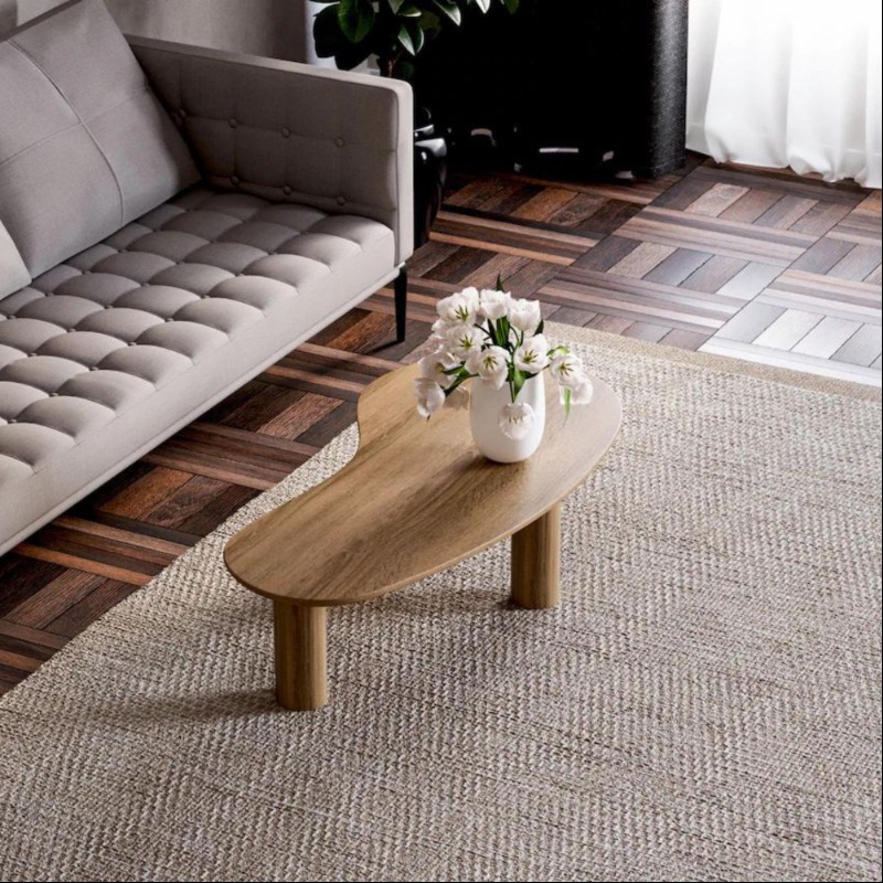 Oval Solid Wood Coffee Table