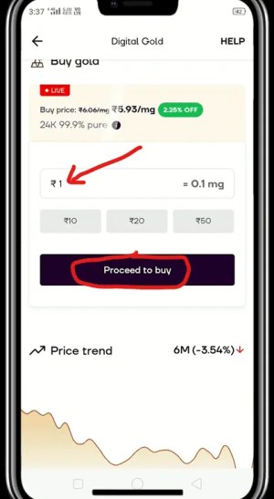 Navi app me Digital Gold  buy kaise kare