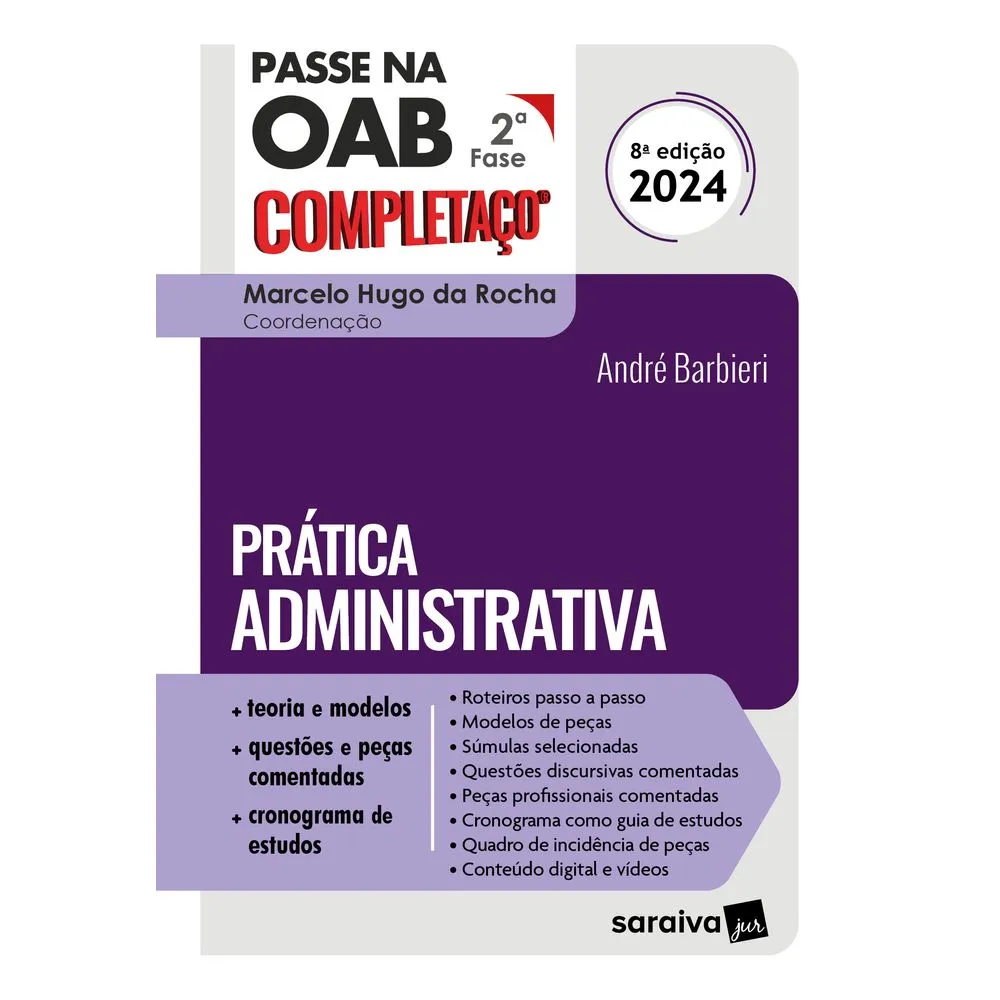 capa Passe na OAB 2ª Fase – Completaço – Prática Administrativa – 8ª Edição