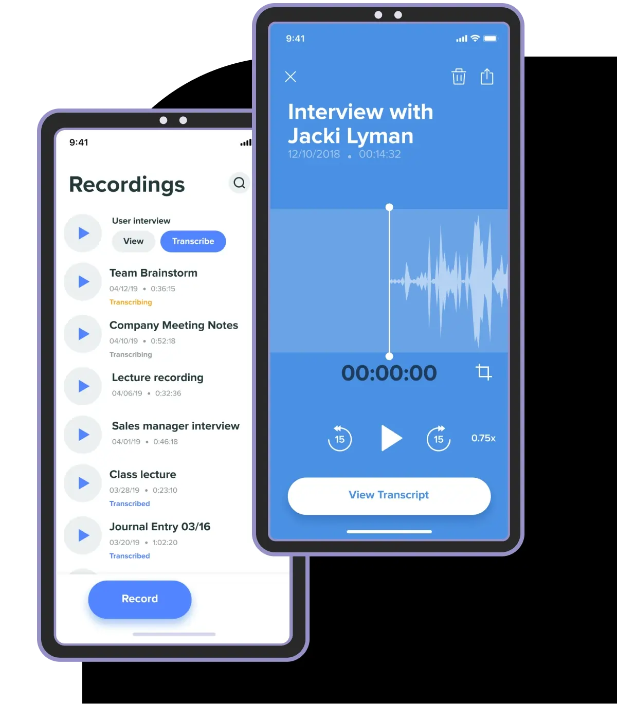 Rev voice recorder android app