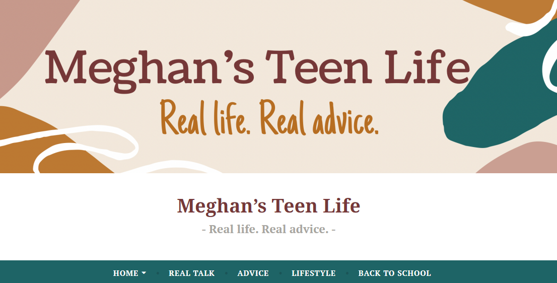 Front Page of The Blog Meghan’s Teen Life Blog