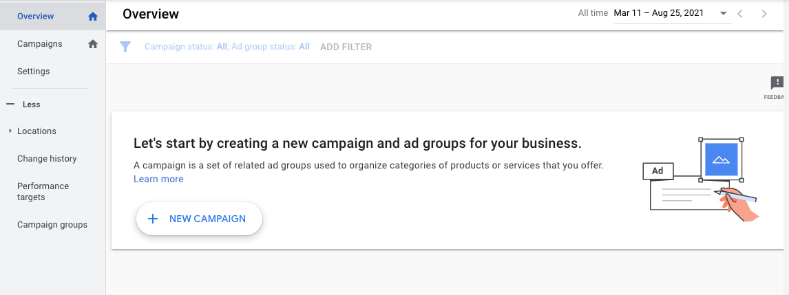 google ads dashboard