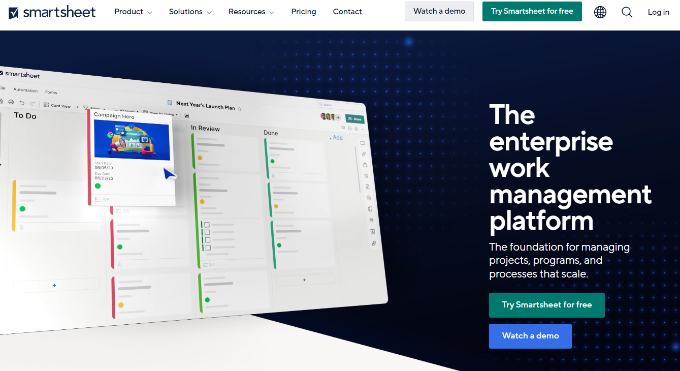 Smartsheet: The enterprise work management platform