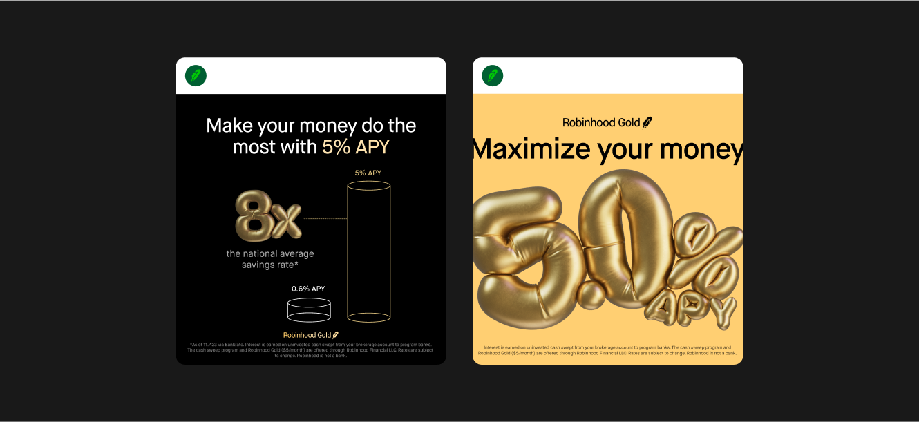 Creative Spark: The Making of Robinhood's Gold Campaign - Robinhood Newsroom