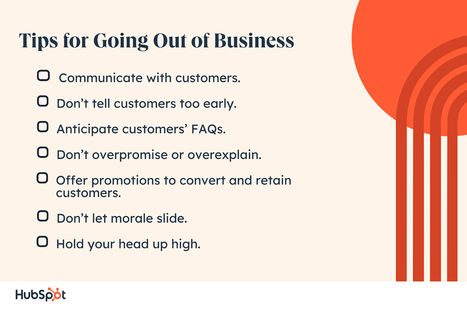 business closure tips