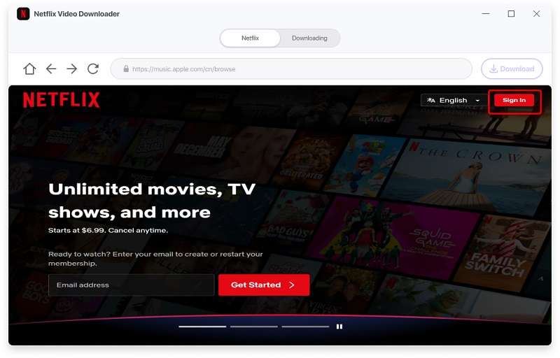 faça login na sua conta netflix