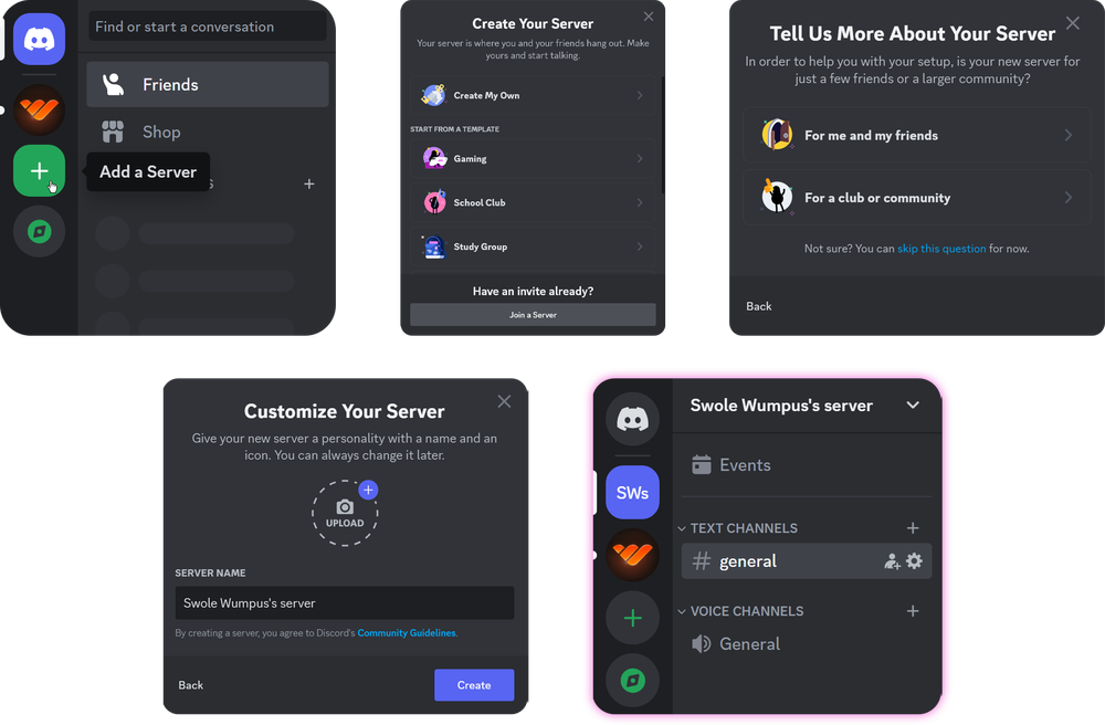 Steps of creating a Discord account