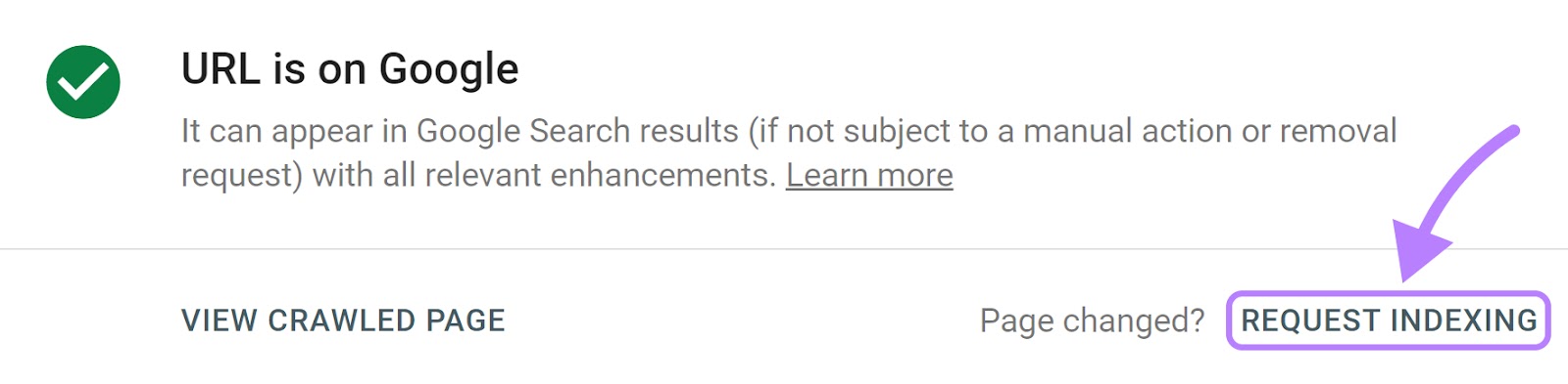 "Request Indexing” in Google Search Console