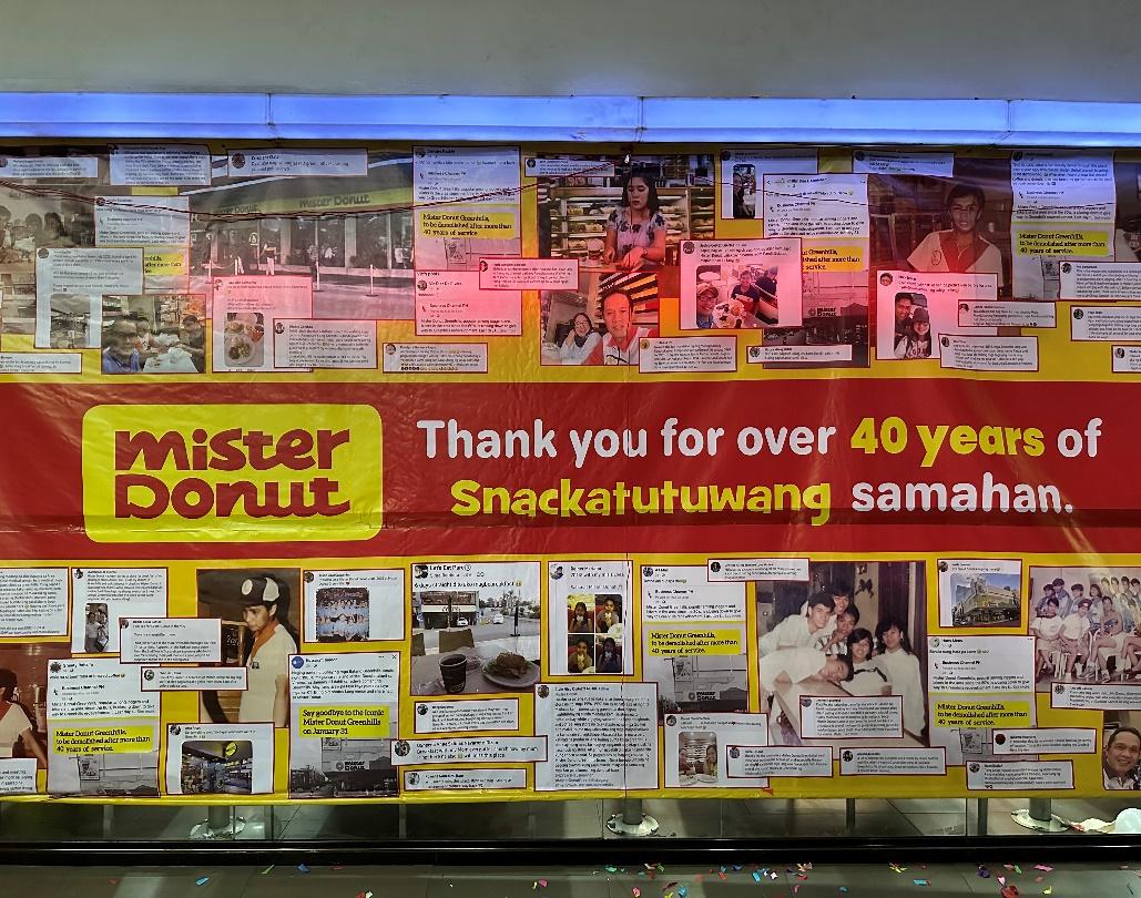 Mister Donuts Greenhills temporarily closure for redevelopment