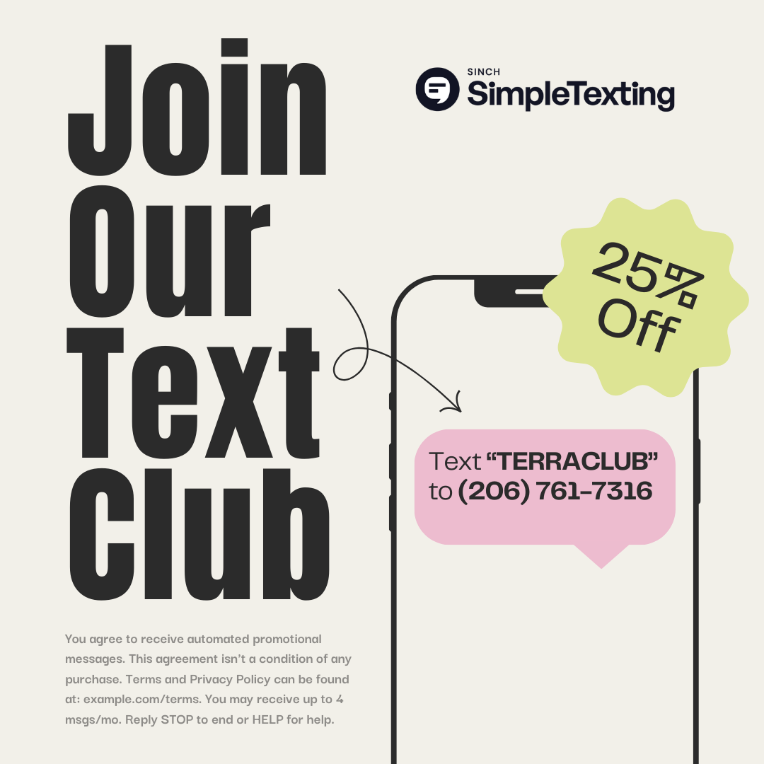 A poster example reads, "Join our text club" and includes a disclaimer to get express written consent.