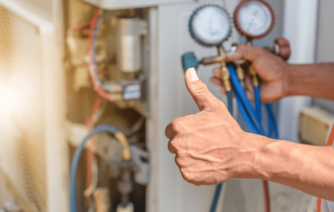 AC Unit and Thumbs Up