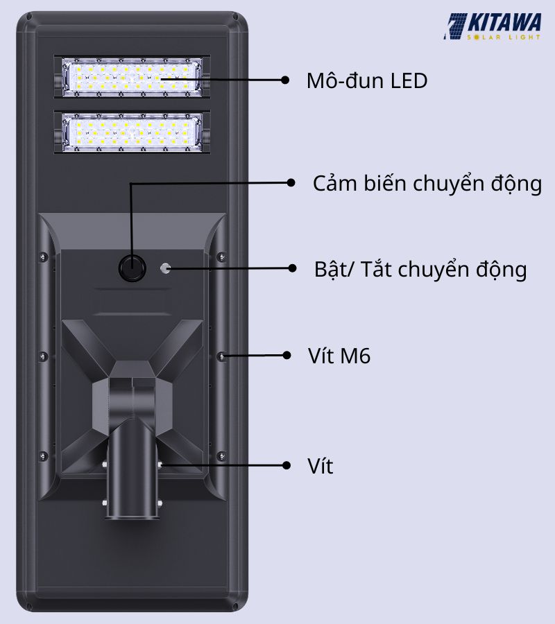 Đèn liền thể công trình năng lượng mặt trời 60W - NV.60