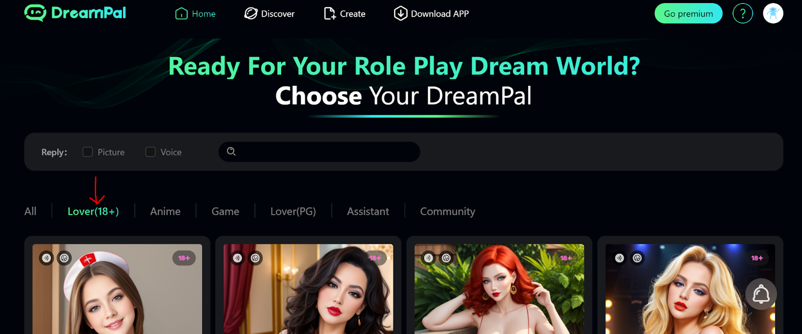 DreamPal - Top 18+ Adult AI Chat Bot Platform: The Best Erotic AI Roleplay Chat