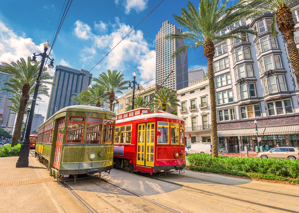 Street cars in New Orleans.