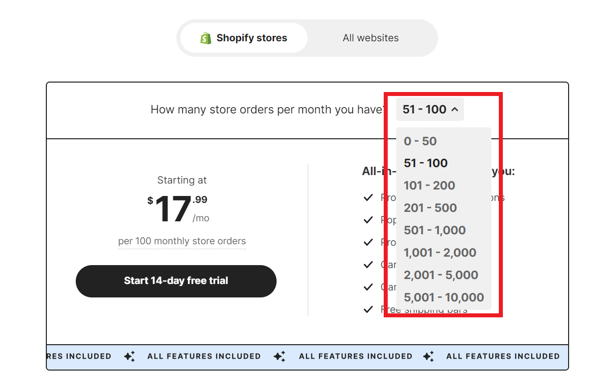 pricing options