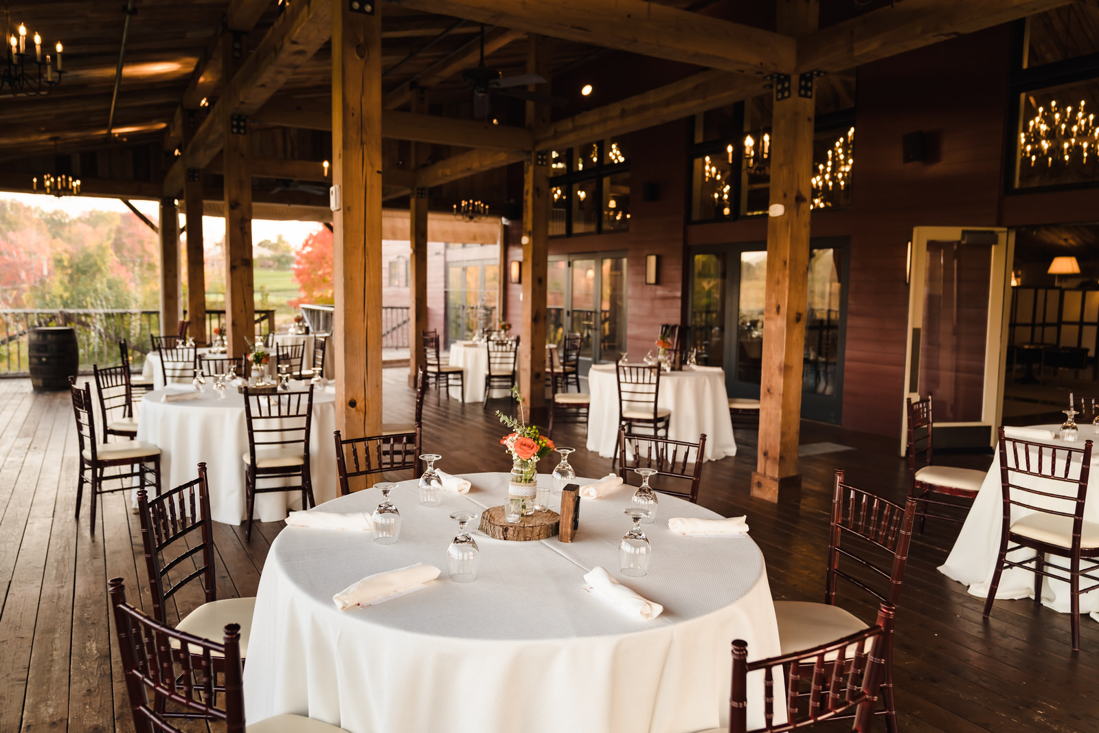 The Barn at Gibbet Hill Photo of the wedding reception by Boston Wedding Photographer Nicole Chan Photography