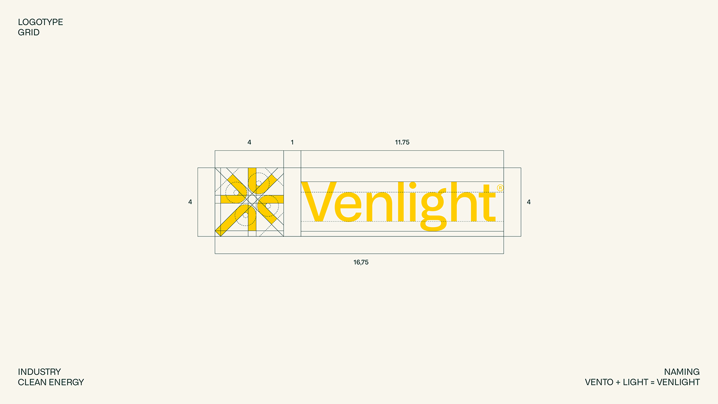 Branding Visual Identity Grid Logotype - Venlight