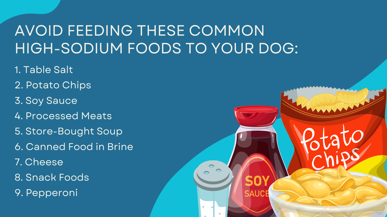 Avoid feeding these common high-sodium foods to your dog