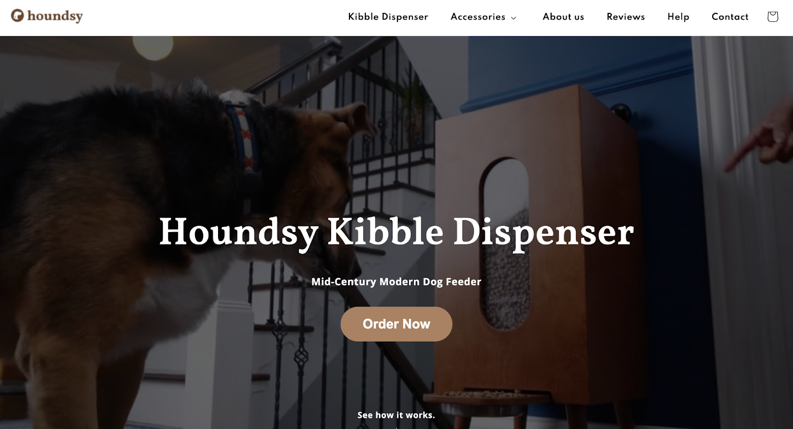 single product website example: Houndsy