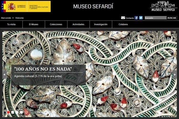 web del Museo Sefardi de Toledo