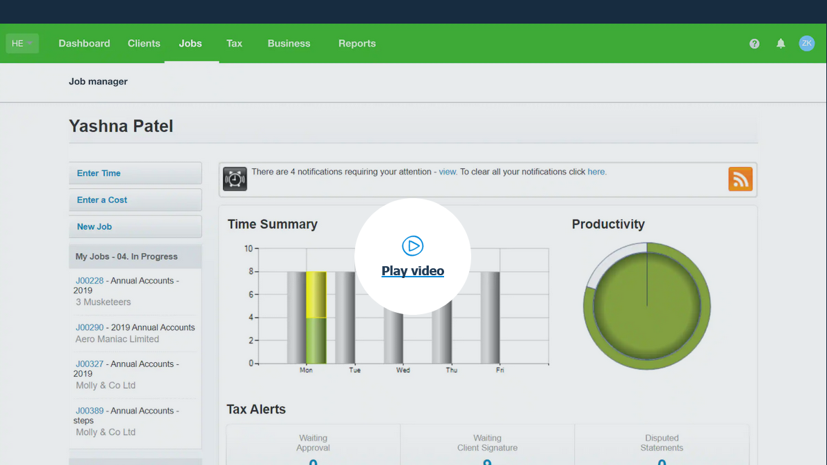 Image showing Xero as workflow management software for accountants