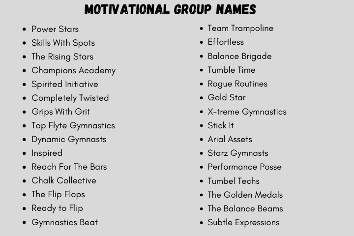 Motivational Group Names