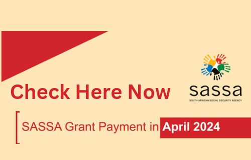 New SASSA SRD April payment dates and procedures 2024 with sassa logo on hd fine transparent background