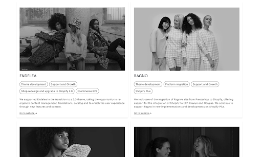 Nama Studio portfolio page screenshot displaying images