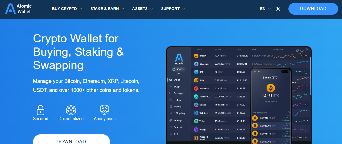 Atomic Crypto Wallet