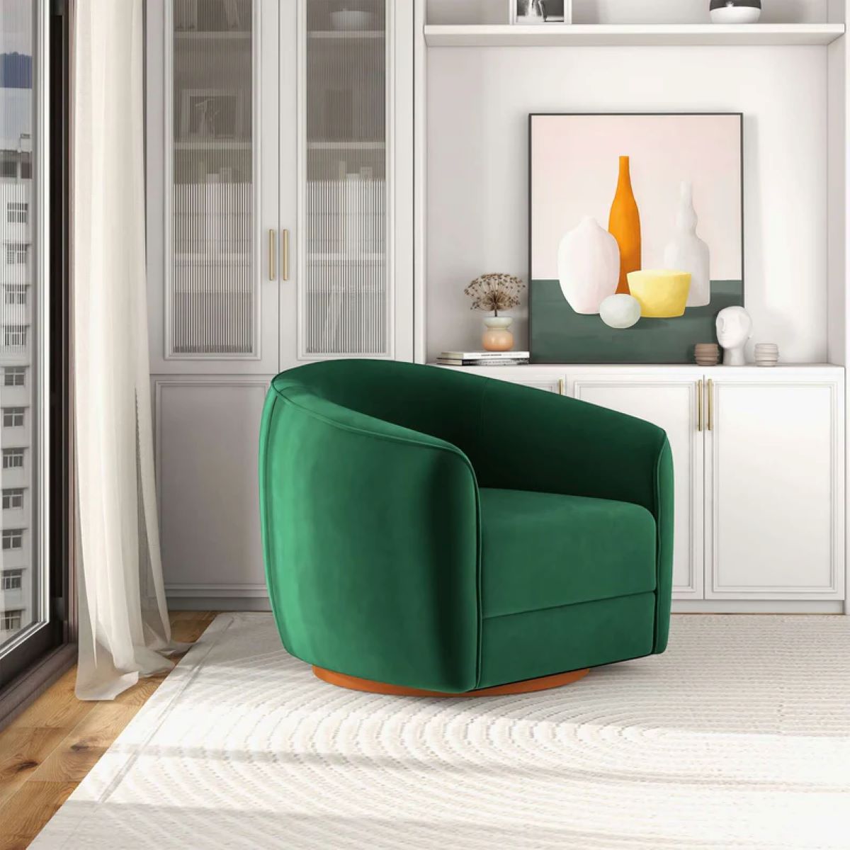 Monsef Velvet Armchair -from New York Modern