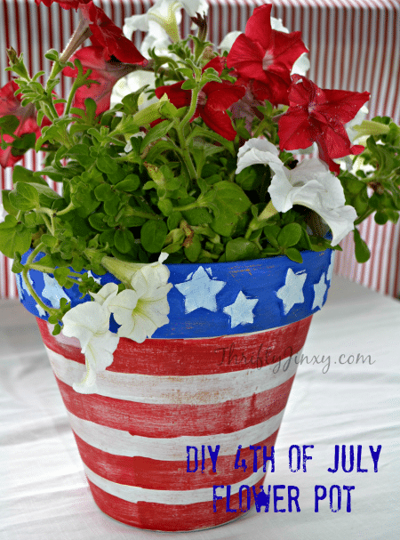 DIY 4th of July Flower Pot Craft