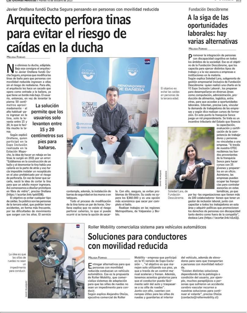 Apariciones en prensa como empresa de innovación | Ducha Segura®