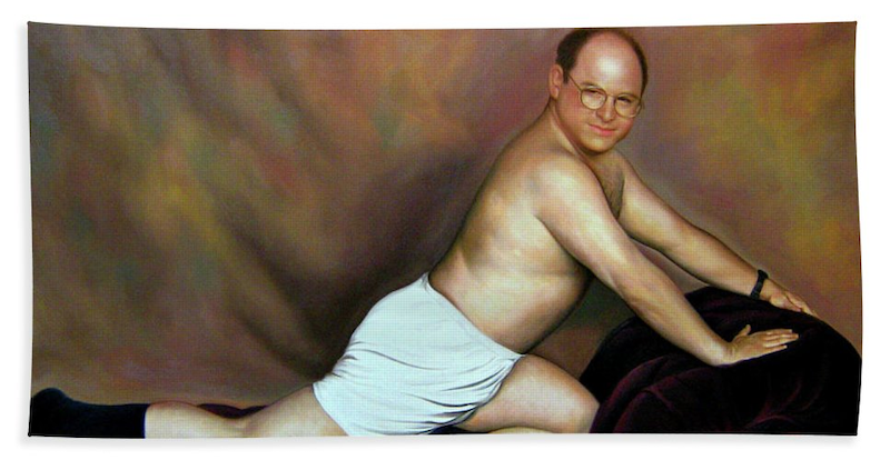 A photo of George Costanza from Seinfeld shirtless