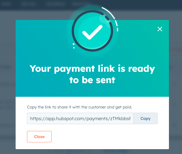 HubSpot Payment Links are easy to create