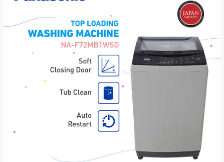 PANASONIC MESIN CUCI 1 TABUNG TOP LOAD WASHER NAF72MB1WSG